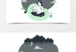 心情低落的卡通图片,情感共鸣的视觉表达