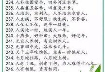 谚语大全,谚语大全概览